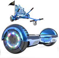 Elektroroller mit LED Lichter und Bluetooth Lautsprecher,Geschenk Kinder GeekMe Hoverboards mit Sitz,Hoverboards Kinder,Go Kart mit Hoverboards 6,5 Zoll