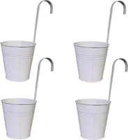 4 Stück WEISS Hängetöpfe Blumentopf 14 cm