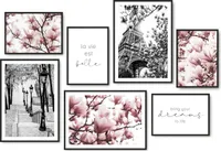 Hyggelig Home Premium Poster Set - 7 passende Bilder OHNE RAHMEN im stilvollen Set  - 3 x DIN A3 + 4 x DIN A4 - Set Spring