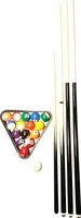 John West Billard Einsteiger Set - Kugeln + Triangel + 4 Queues (145, 122 + 92)