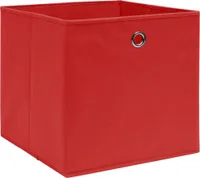 vidaXL Úložné boxy 10 ks Netkané 28x28x28 cm Červené