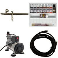 Airbrush Komplett Set 4400 701 Ultra Airbrushpistole Kompressor AS18-2S