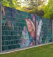 Sichtschutz Zaun Blätterwald bunt tropisch Sichtschutzstreifen Garten - Teil1 - 250x180cm