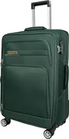 My Travel Bag 3090 Stoffkoffer 4-Rollen Trolley Koffer Reisekoffer Tasche Reisetasche Leicht Smaragdgrün-M (Handgepäck)
