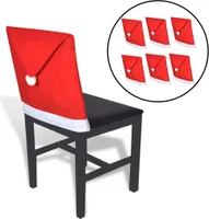 vidaXL 6x Stuhlhussen Weihnachtsmützen