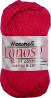 50g Strickgarn Hanimeli Giza Baumwolle mercerisiert Sommerwolle Sommergarn Häkelgarn, Farbe:956 rot