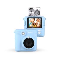 LAMAX InstaKid1 Blue, Kinderkamera, Sofortdruck auf Thermopapier, einfache Bedienung, Videoaufnahme, Speicherung auf microSD-Karte