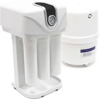 Naturewater NW-RO50-G1 5-stopniowa odwrócona osmoza 180 litrów/dobę z ramą, wskaźnikiem ciśnienia i pyłoszczelną obudową, system osmozy RO do czystej wody pitnej