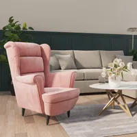 vidaXL Sessel Rosa Samt