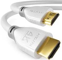 deleyCON 3,0m HDMI Kabel 2.0 a/b - HDR 10+ UHD 2160p 4K@60Hz YUV 4:4:4 HDR HDCP 2.2 3D ARC Dolby Digital + Dolby ATMOS - Weiß Grau