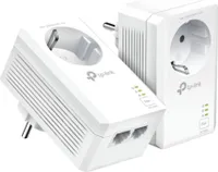 TP-LINK TL-PA7027P V1 Starter Kit - Zestaw adaptera Powerline - 2-portowy przełącznik - GigE, HomePlug AV (HPAV)