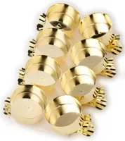 Clip-Teelichthalter, gold, Metall, 5cm, 8 Stück