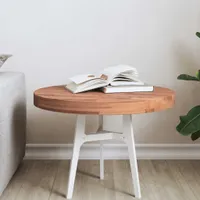 vidaXL Tischplatte Ø50x4 cm Rund Massivholz Buche