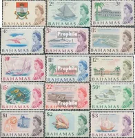 Briefmarken Bahamas 1967 Mi 257x-271x (kompl.Ausg.) postfrisch Königin Elisabeth II.