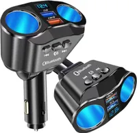 KFZ Auto 2 Steckdose Zigarettenanzünder Verteiler Adapter LED Ladegerät Autoladegerät 2x USB 12V 3.1A Quick Charge Anschlüsse Tablet GPS Adapter