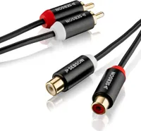 Cinch Verlängerung 2m Audio Kabel HiFi, Heimkino - RCA Stecker Buchse SEBSON
