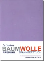 Baumwolle-Jersey-Spannbetttuch 180 bis 220 cm FLIEDER