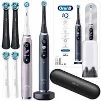 Oral-B | Elektrische Zahnbürste - iO 9 Duo - Rosa und Schwarz - Intelligente Reinigung - 7 Reinigungsmodi