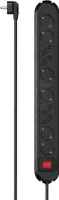 Steckdosenleiste, 10-fach, Schalter, Wandmontage, 1,5 m, Schwarz (00223042)