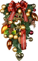 Weihnachtstürkranz, exquisiter Ballbogen-Dekor, Girlande, hängender Kranz für die Haustür, für festliche Feiertagsdekoration, C