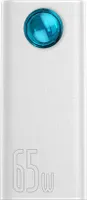 Przenośna Bateria Baseus Amblight, 30000mAh, QC 3.0, PD, 3A, 65W, Ładowanie Laptopa - Biała