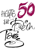 50. Geburtstag - Karte mit Umschlag