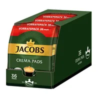 JACOBS Kaffeepads Crema Classic UTZ-zertifiziert 5 x 36 Getränke Pads Vorteilspack