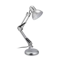 relaxdays Retro stolová lampa strieborná