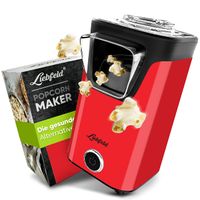 Liebfeld Popcornmaschine - Heißluft Popcorn Maker ohne Fett & Öl - Retro Küchen Gadget für Pop Mais - Akzeptabel
