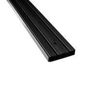 SN DECO - Vorhangschiene Set SH, 2-läufig, schwarz, 180 cm, Gardinenschiene, vorgebohrt, Komplettes Zubehör und Röllchen
