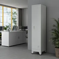 Schließfachschrank ’Joroinen’ mit 1 Tür Stahl 180 x 38 x 45 cm Grau