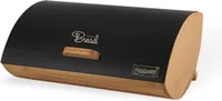 Maestro MR-1775-BLACK Brotkasten Andere Schwarz, Bambusholz, Metall