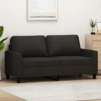 Möbel 2-Sitzer-Sofa Schwarz 140 cm Stoff - Klassische Sofas 359167
