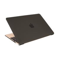 ARTWIZZ Rubber Clip Schutzhülle für MacBook 12 Zoll - Soft-Touch-Beschichtung - Geschmeidiger Grip - Schlankes Design - Schwarz
