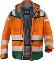 KÜBLER® unisex Warnjacke Winter REFLECTIQ orange, moosgrün Größe XL