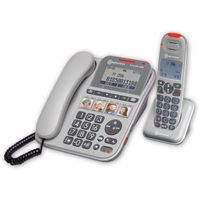 Powertel 2880 Senior schnurgebundenes Telefon mit verstärktem schnurlosem Mobilteil und Direktspeichertasten Amplicomms