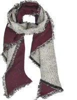 Strickschal mit Fransen XXL Wollschal Oversized langer Winterschal Damen Herren Uni Two Tone Design Autiga®