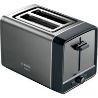 Bosch TAT5P425DE DesignLine Toaster 970 W Krümelschublade Brötchenaufsatz silber