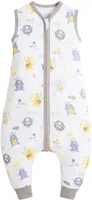 Baby Schlafsäcke Sommer ärmelloser Reißverschluss mit Füßen 0.5 Tog Baumwolle Sommerschlafsack mit Beinen Babyschlafsäcke für Mädchen und Jungen (Monster, Kleine)