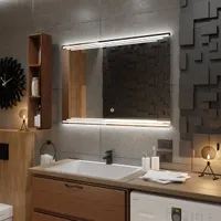 Koupelnové zrcadlo s LED osvětlením a dotykovým vypínačem - Burma - 100 cm, 80 cm