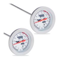 relaxdays 2 x Edelstahl Einstichthermometer