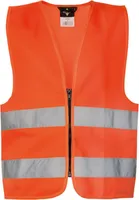 Korntex KWRX | Kinder Safety Vest for Kids with Zipper EN1150 - Farbe: Signal Orange - Größe: XS (3-6 Jahre)
