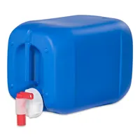 Wasserbehälter Wasserkanister BLAUER SCHMALER Kanister verzinkt Hahn 10/20 L