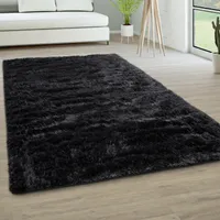 Hochflor Teppich Wohnzimmer Fellteppich Kunstfell Shaggy Flauschig Einfarbig Grösse 80x150 cm