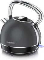 Arendo - Czajnik ze stali nierdzewnej w stylu vintage - maks. 2200 W - wymienny filtr antywapienny - maks. pojemność 1,7 litra - automatyczne wyłączanie - Cool Grey