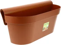 Geländerkasten Balkon mit Wasserspeicher Blumentopf Zaun Blumenkasten Geländer Balkontopf Balkonkasten Terracotta