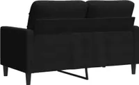 vidaXL 2-Sitzer-Sofa Schwarz 120 cm Samt