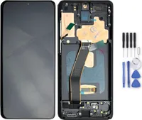 Für Samsung Galaxy S20 Display Full OLED mit Rahmen Einheit Touch Ersatzteil Reparatur Schwarz