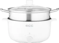 ECG EH 1886 Podwójna | Patelnia elektryczna | Biały | 3 l | 2 poziomy mocy | 450/900 W |