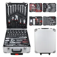 EINFEBEN Werkzeugkoffer 1031 teilig Alu Werkzeugkasten Werkzeugkiste gefuellt Set abschliessbar Werkzeugtasche Werkzeug-Trolley 4 Ebenen Rollkoffer…